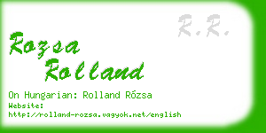 rozsa rolland business card
