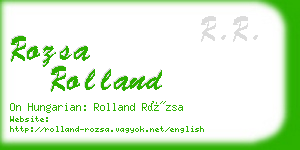 rozsa rolland business card